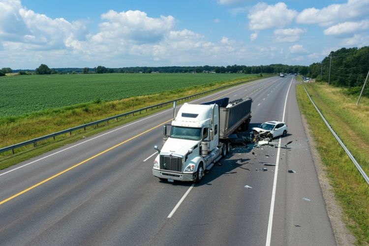 Accidente con Camión de 18 Ruedas